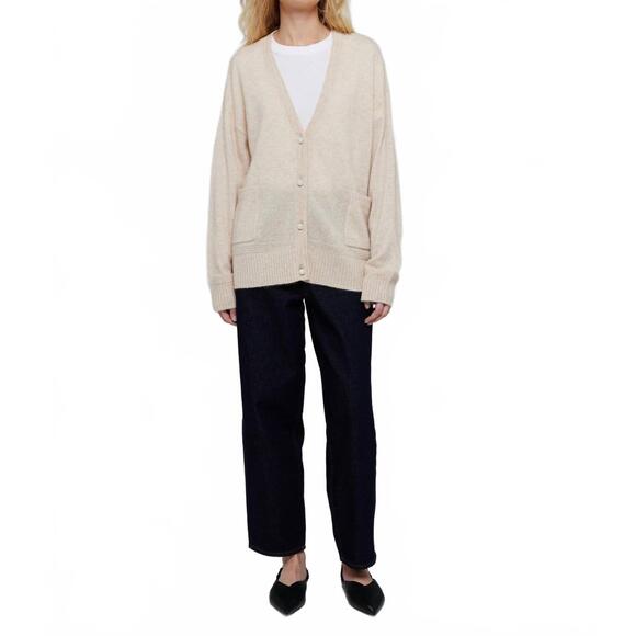 BRODIE CASHMERE Sweaters - NEW BRODIE CASHMERE penny roll edge cardigan in cygnet